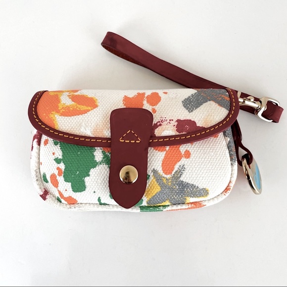 Dooney & Bourke Handbags - RARE! Dooney & Bourke Splatter Paint Multi Colored Wristlet